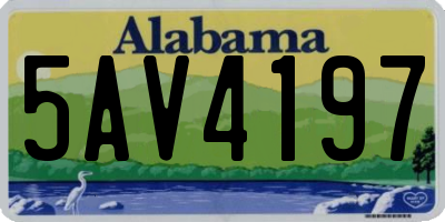 AL license plate 5AV4197
