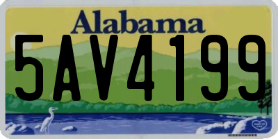 AL license plate 5AV4199