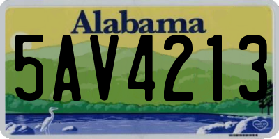 AL license plate 5AV4213