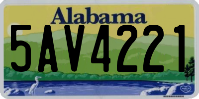 AL license plate 5AV4221