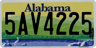 AL license plate 5AV4225
