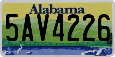 AL license plate 5AV4226