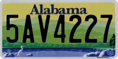 AL license plate 5AV4227