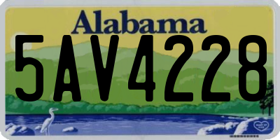 AL license plate 5AV4228