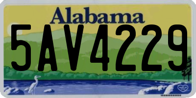 AL license plate 5AV4229