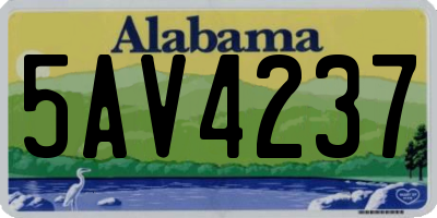 AL license plate 5AV4237