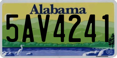AL license plate 5AV4241