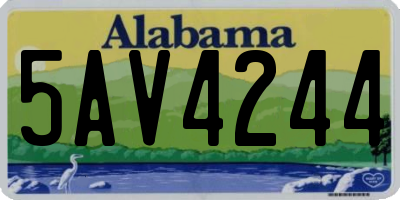 AL license plate 5AV4244