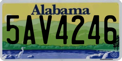 AL license plate 5AV4246