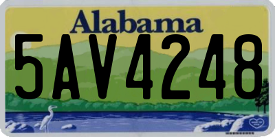 AL license plate 5AV4248