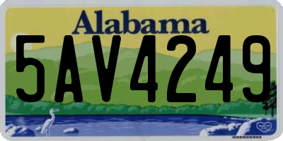 AL license plate 5AV4249
