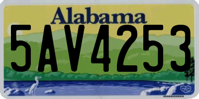 AL license plate 5AV4253