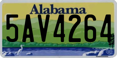 AL license plate 5AV4264