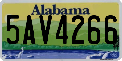 AL license plate 5AV4266