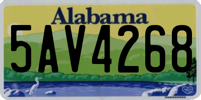 AL license plate 5AV4268