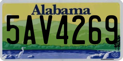 AL license plate 5AV4269