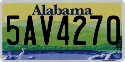 AL license plate 5AV4270