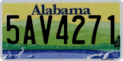 AL license plate 5AV4271