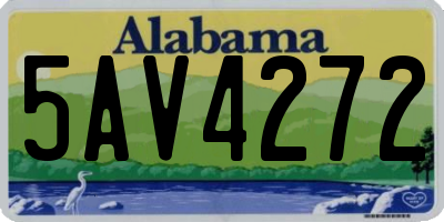 AL license plate 5AV4272