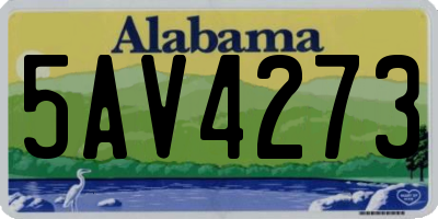 AL license plate 5AV4273