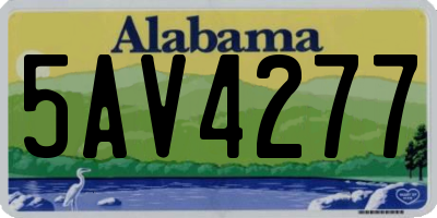AL license plate 5AV4277