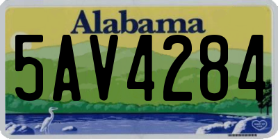 AL license plate 5AV4284