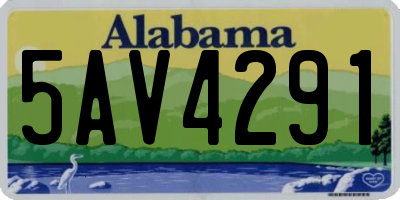 AL license plate 5AV4291