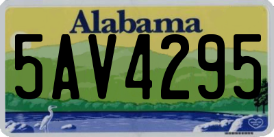 AL license plate 5AV4295