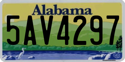 AL license plate 5AV4297