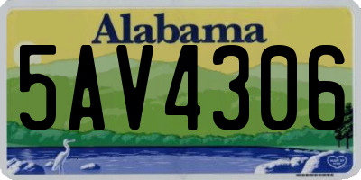 AL license plate 5AV4306