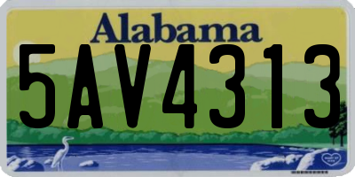 AL license plate 5AV4313