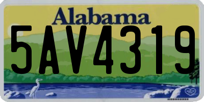 AL license plate 5AV4319