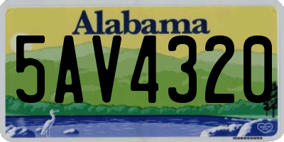 AL license plate 5AV4320