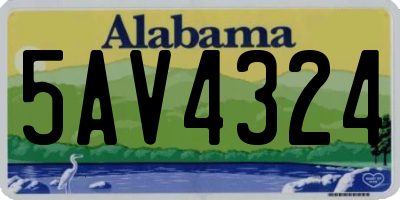AL license plate 5AV4324