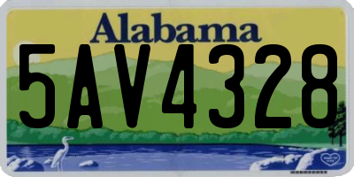 AL license plate 5AV4328