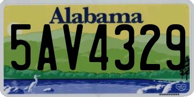 AL license plate 5AV4329