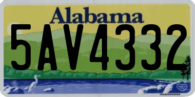 AL license plate 5AV4332