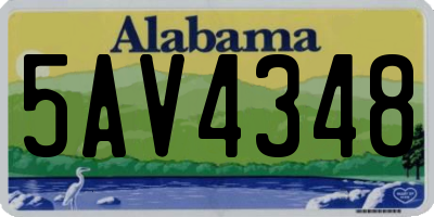AL license plate 5AV4348