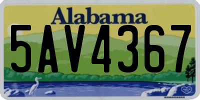 AL license plate 5AV4367