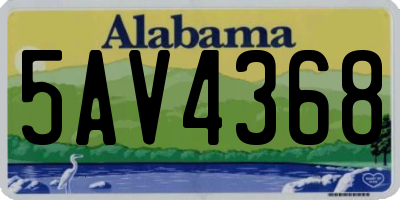 AL license plate 5AV4368