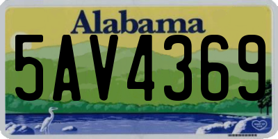 AL license plate 5AV4369