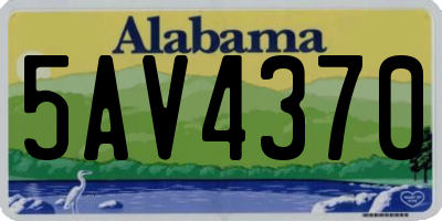 AL license plate 5AV4370