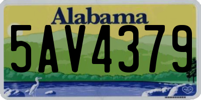 AL license plate 5AV4379