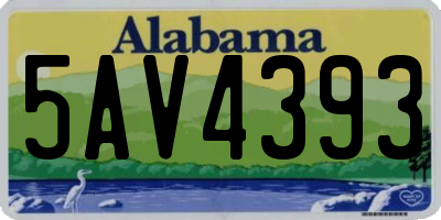 AL license plate 5AV4393