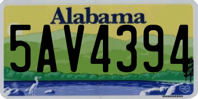 AL license plate 5AV4394