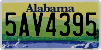 AL license plate 5AV4395