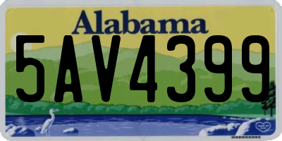 AL license plate 5AV4399
