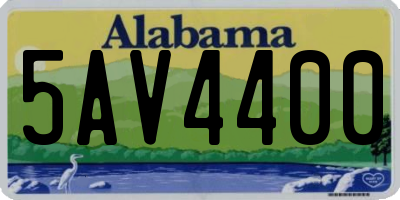 AL license plate 5AV4400