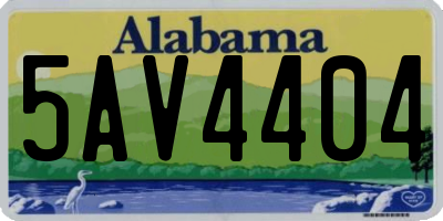AL license plate 5AV4404