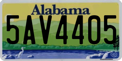 AL license plate 5AV4405